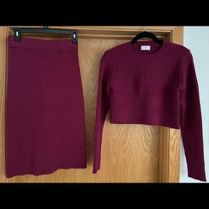 Cute Skirt/top Sweater set